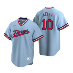 Nike Minnesota Twins #10 Tom Kelly Light Blue Pullover Game Authentic Stitched MLB jersey