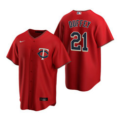 Nike Minnesota Twins #21 Tyler Duffey Red Game Authentic Stitched MLB jersey