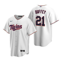Nike Minnesota Twins #21 Tyler Duffey White Game Authentic Stitched MLB jersey