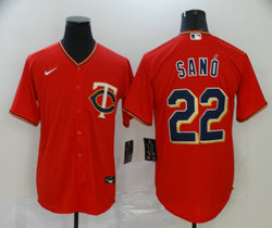 Nike Minnesota Twins #22 Miguel Sano Red Game Authentic Stitched MLB jersey