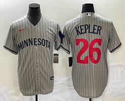 Nike Minnesota Twins #26 Max Kepler Gray Game Authentic Stitched MLB jersey