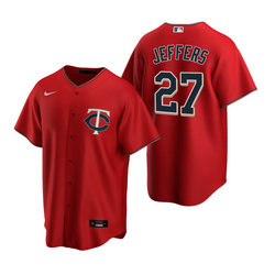 Nike Minnesota Twins #27 Ryan Jeffers Red Game Authentic Stitched MLB jersey