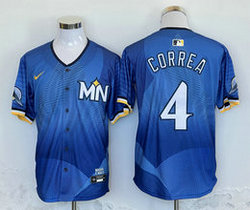 Nike Minnesota Twins #4 Carlos Correa 2024 City Authentic Stitched MLB jersey