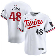 Nike Minnesota Twins #48 Justin Topa White 2024 Authentic Stitched MLB Jersey