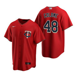 Nike Minnesota Twins #48 Torii Hunter Red Game Authentic Stitched MLB jersey