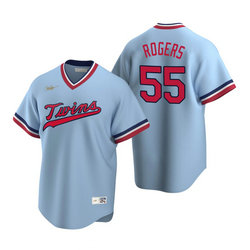 Nike Minnesota Twins #55 Taylor Rogers Light Blue Pullover Game Authentic Stitched MLB jersey
