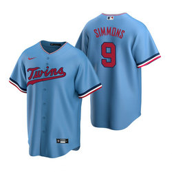 Nike Minnesota Twins #9 Andrelton Simmons Light Blue Game Authentic Stitched MLB jersey