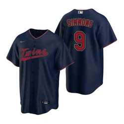 Nike Minnesota Twins #9 Andrelton Simmons Navy Game Authentic Stitched MLB jersey
