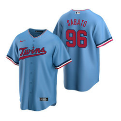 Nike Minnesota Twins #96 Aaron Sabato Light Blue Game Authentic Stitched MLB jersey