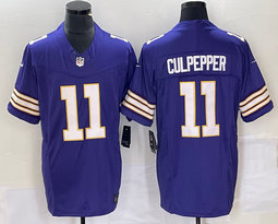Nike Minnesota Vikings #11 Daunte Culpepper Purple Throwback 2023 F.U.S.E.Stitched Jersey