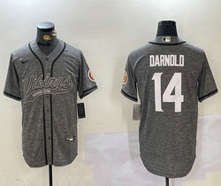 Nike Minnesota Vikings #14 Sam Darnold Hemp grey Joint Authentic Stitched baseball jersey