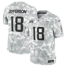 Nike Minnesota Vikings #18 Justin Jefferson 2024 Salute to Service Authentic Stitched NFL Jersey