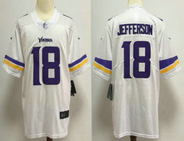Nike Minnesota Vikings #18 Justin Jefferson White Vapor Untouchable Authentic Stitched NFL Jersey