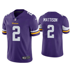 Nike Minnesota Vikings #2 Alexander Mattison Purple Vapor Untouchable Authentic Stitched NFL Jersey