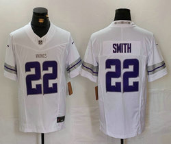 Nike Minnesota Vikings #22 Harrison Smith White throwback F.U.S.E. Authentic Stitched NFL Jersey