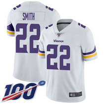 Nike Minnesota Vikings #22 Harrison Smith With NFL 100th Season Patch White Vapor Untouchable Authentic Stitched NFL jersey