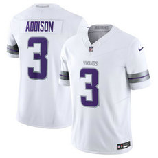 Nike Minnesota Vikings #3 Jordan Addison White Throwback Vapor Untouchable Authentic Stitched NFL Jersey