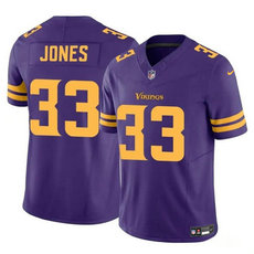 Nike Minnesota Vikings #33 Aaron Jones Purple Rush Football Stitched Jersey