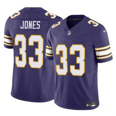 Nike Minnesota Vikings #33 Aaron Jones Purple Throwback 2023 F.U.S.E. Football Stitched Jersey
