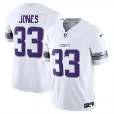 Nike Minnesota Vikings #33 Aaron Jones White throwback F.U.S.E. Authentic Stitched NFL Jersey