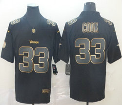 Nike Minnesota Vikings #33 Dalvin Cook Black Gold Authentic Stitched NFL jersey