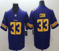 Nike Minnesota Vikings #33 Dalvin Cook Purple Color Rush Limited Authentic Stitched NFL Jersey
