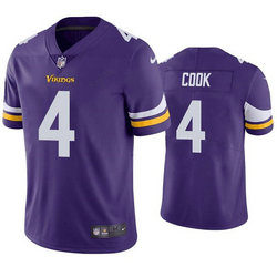 Nike Minnesota Vikings #4 Dalvin Cook Purple Vapor Untouchable Authentic stitched NFL jersey
