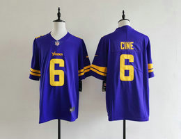 Nike Minnesota Vikings #6 Lewis Cine Purple Purple Rush Authentic stitched NFL jersey
