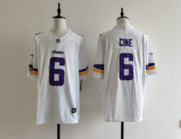 Nike Minnesota Vikings #6 Lewis Cine White Vapor Untouchable Authentic stitched NFL jersey