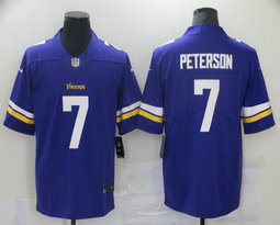 Nike Minnesota Vikings #7 Patrick Peterson Purple Vapor Untouchable Authentic Stitched NFL Jersey