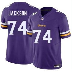 Nike Minnesota Vikings #74 Donovan Jackson Purple 2025 Draft Authentic Stitched NFL Jersey