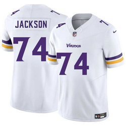 Nike Minnesota Vikings #74 Donovan Jackson White 2025 Draft Authentic Stitched NFL Jersey