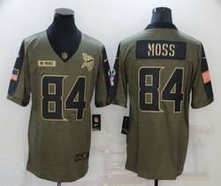 Nike Minnesota Vikings #84 Randy Moss 2021 salute to service Authentic Stitched NFL Jersey