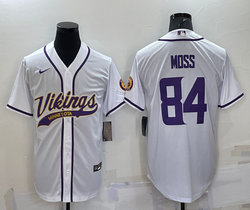 Nike Minnesota Vikings #84 Randy Moss White Joint adults Authentic Stitched baseball jersey