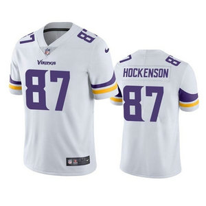 Nike Minnesota Vikings #87 T.J. Hockenson White Vapor Untouchable Authentic Stitched NFL Jersey