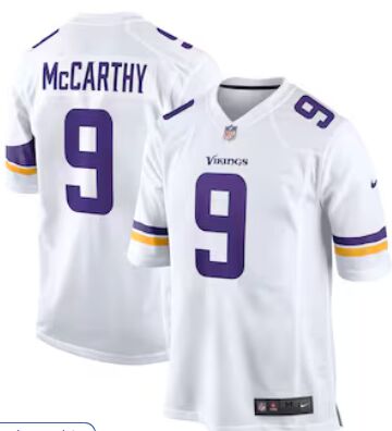 Nike Minnesota Vikings #9 J.J. McCarthy White Vapor Untouchable Authentic Stitched NFL Jersey
