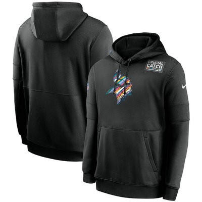 Nike Minnesota Vikings Black Crucial Catch Sideline Performance Pullover Hoodie