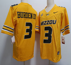 Nike Missouri Tigers #3 Luther Burden III 2023 F.U.S.E. Yellow Stitched NCAA Jersey