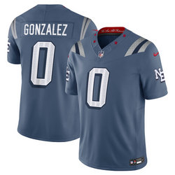 Nike New England Patriots #0 Christian Gonzalez Rivalries Stitched Football Jersey