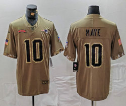 Nike New England Patriots #10 Drake Maye 2022 Salute To Service Authentic Stitched NFL jersey