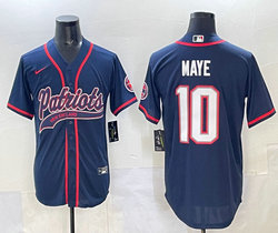 Nike New England Patriots #10 Drake Maye Blue Joint Authentic Stitched NFL Jerseys