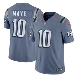 Nike New England Patriots #10 Drake Maye Rivalries Stitched Football Jersey