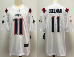 Nike New England Patriots #11 Julian Edelman 2020 White Vapor Untouchable Authentic Stitched NFL Jersey