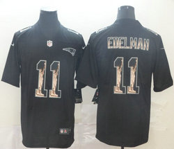 Nike New England Patriots #11 Julian Edelman Black Statue of Liberty Authentic Stitched NFL jersey