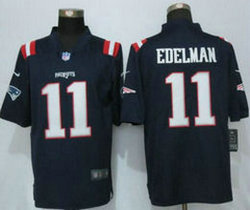 Nike New England Patriots #11 Julian Edelman Navy Color Rush Limited Authentic Stitched NFL Jersey
