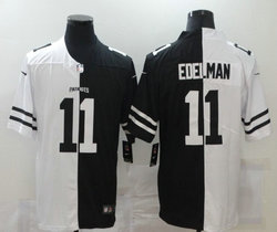 Nike New England Patriots #11 Julian Edelman White and Black Authentic stitched NFL jersey