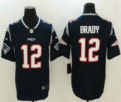 Nike New England Patriots #12 Tom Brady Blue Vapor Untouchable Limited Authentic Stitched NFL Jersey