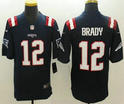Nike New England Patriots #12 Tom Brady Navy Color Rush Limited Authentic Stitched NFL Jersey