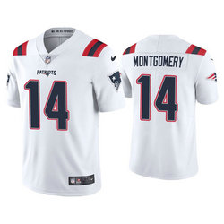 Nike New England Patriots #14 Ty Montgomery White Vapor Untouchable Authentic Stitched NFL Jersey