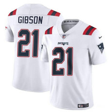 Nike New England Patriots #21 Antonio Gibson White Vapor Untouchable Football Stitched Jersey
